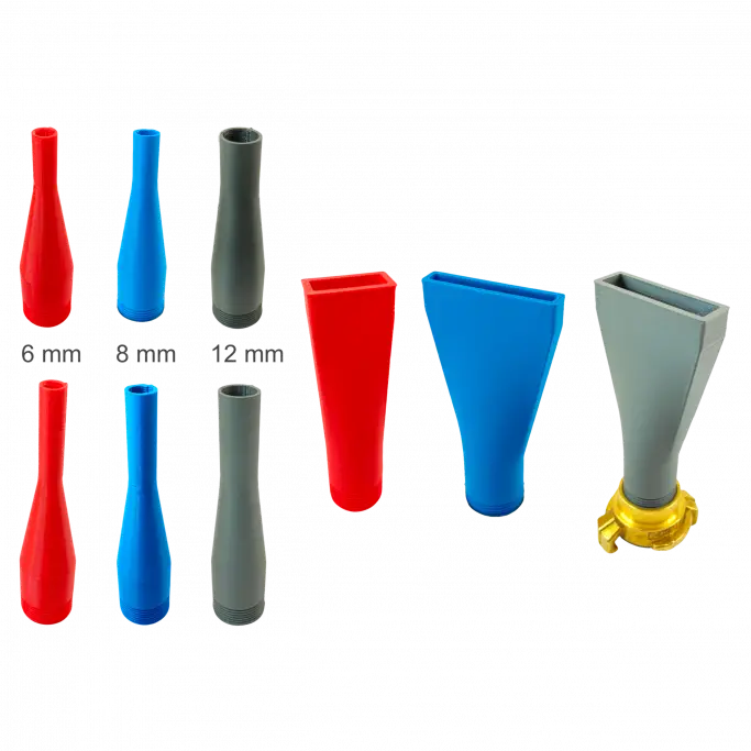 A complete set of Pump Integrale grouting sockets